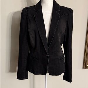INC International Concepts Black Denim Blazer